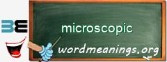 WordMeaning blackboard for microscopic